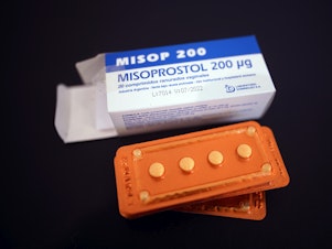 caption: Mifepristone was approved by the FDA more than 20 years ago to induce first-trimester abortions in combination with a second drug, misoprostol.