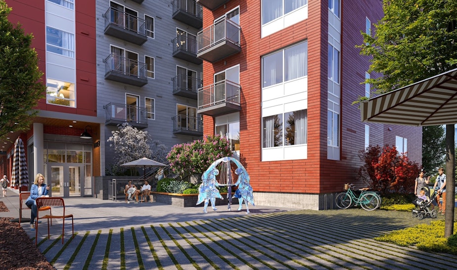 caption: An Artist's rendering of the 900 Rainier project
