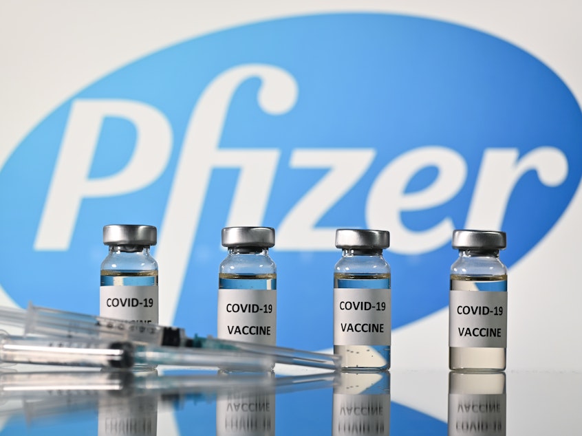 caption: The pharmaceutical giant Pfizer is formally requesting federal approval for emergency use of the company's COVID-19 vaccine