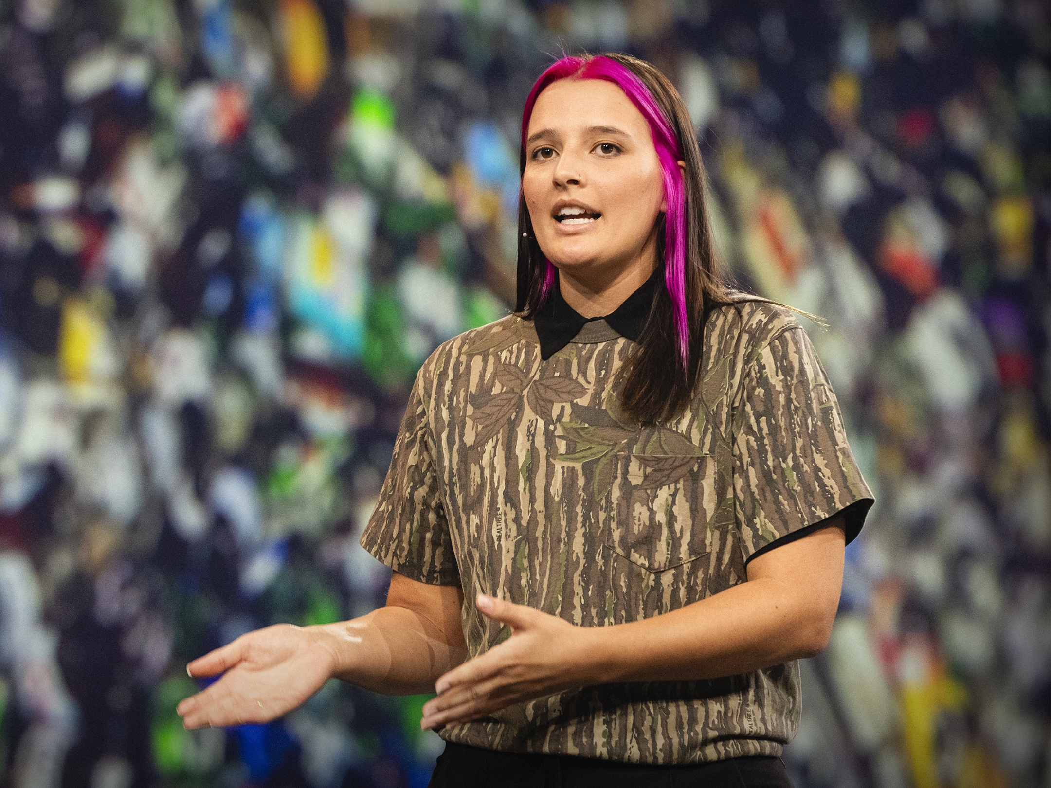 caption: Franziska Trautmann speaks at TEDNext in Atlanta, GA.