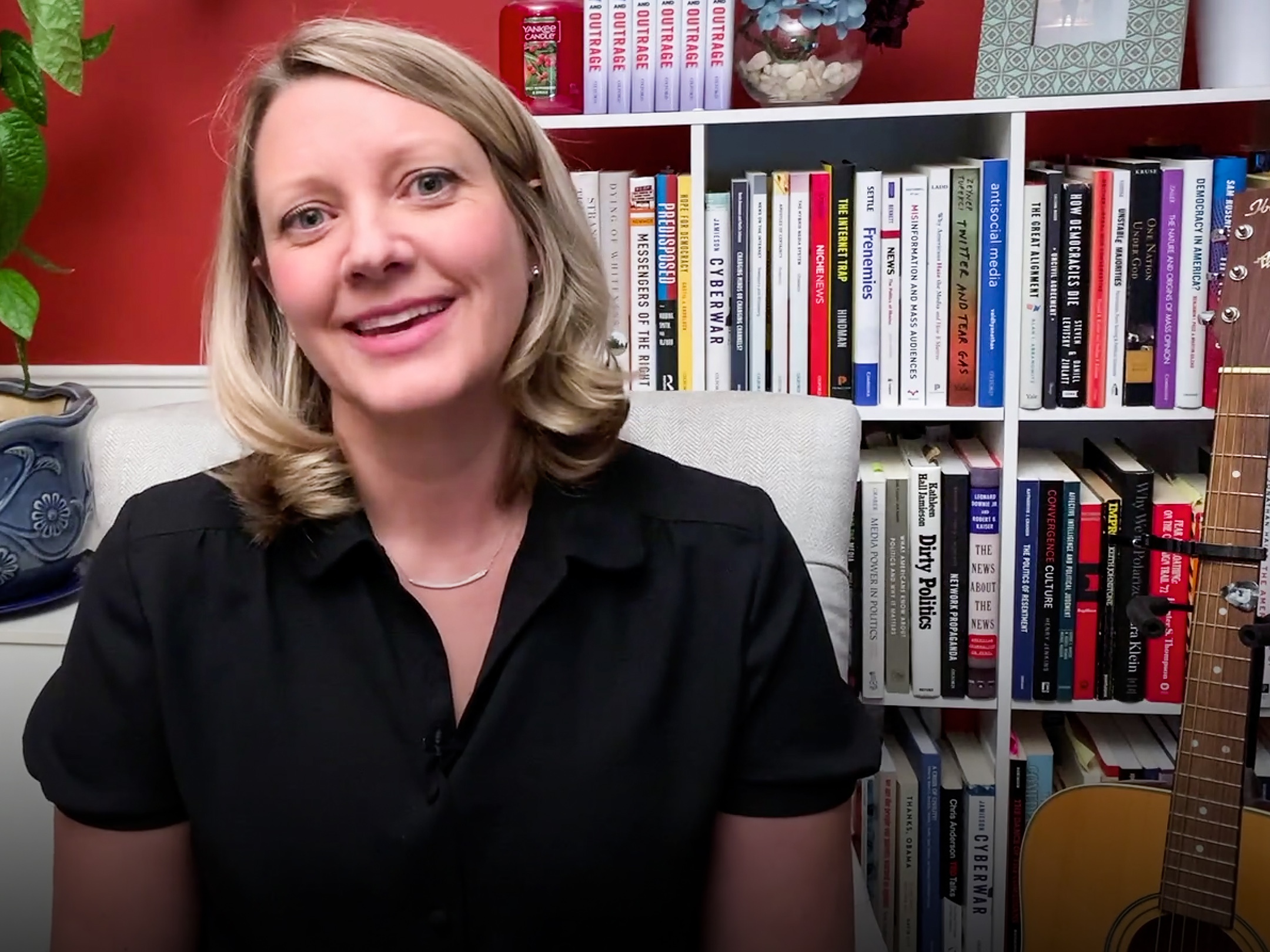 caption: Dannagal G. Young speaks at the TED in 2020