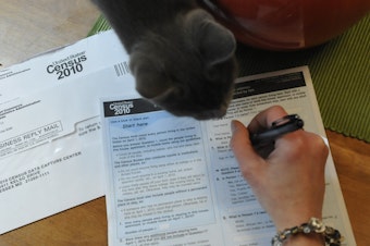 caption: A resident of Reading, Pa., fills out a U.S. census form in 2010. The White House's Office of Management and Budget says it's reviewing proposals that the Census Bureau's researchers say would allow the census to gather more accurate race and ethnicity data about Latinos and people with Middle Eastern or North African origins.