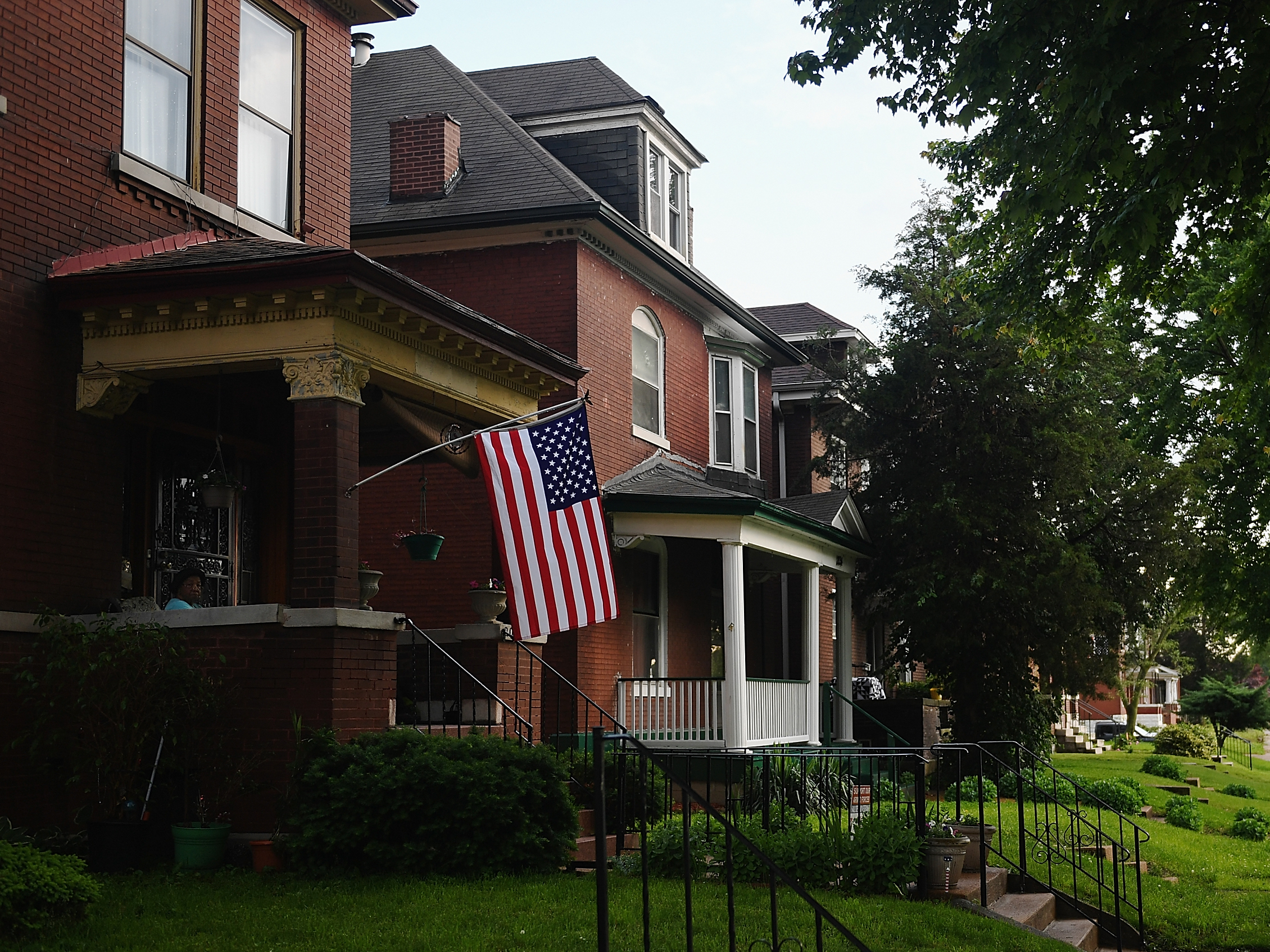 A U.S. flag is displayed in St. Louis, Mo., on May 25.