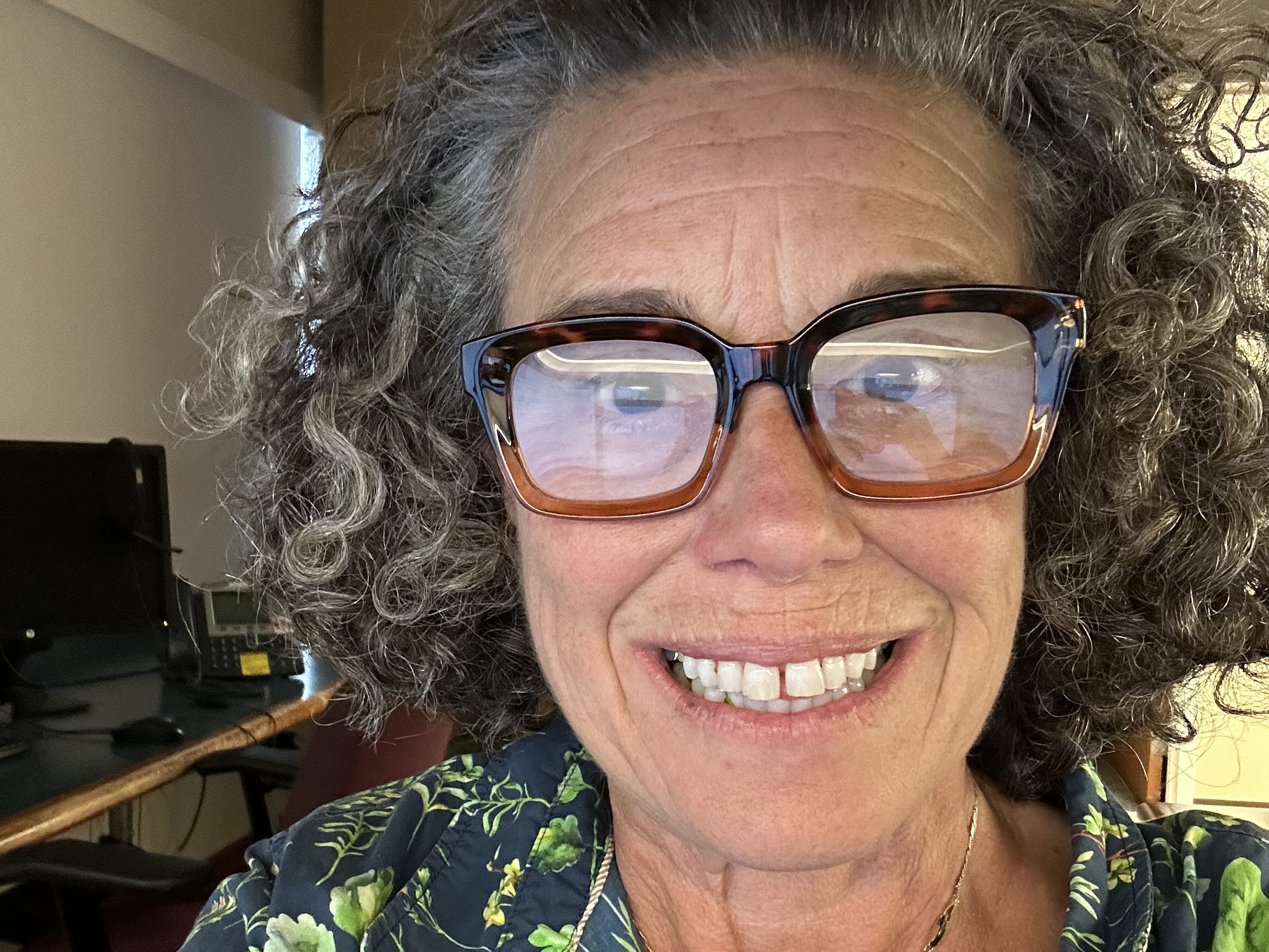 caption: Joann Moschella had just been hit by a car when an unlikely hero came to her rescue.