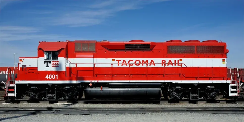 caption: One of Tacoma Rail's two 1965 "switcher" locomotives to be replaced by battery-powered ones, likely in 2025.