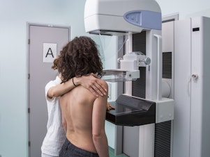 caption: The newer 3D mammograms provide a more detailed picture of the breast tissue, leading to more precise detection of abnormalities.