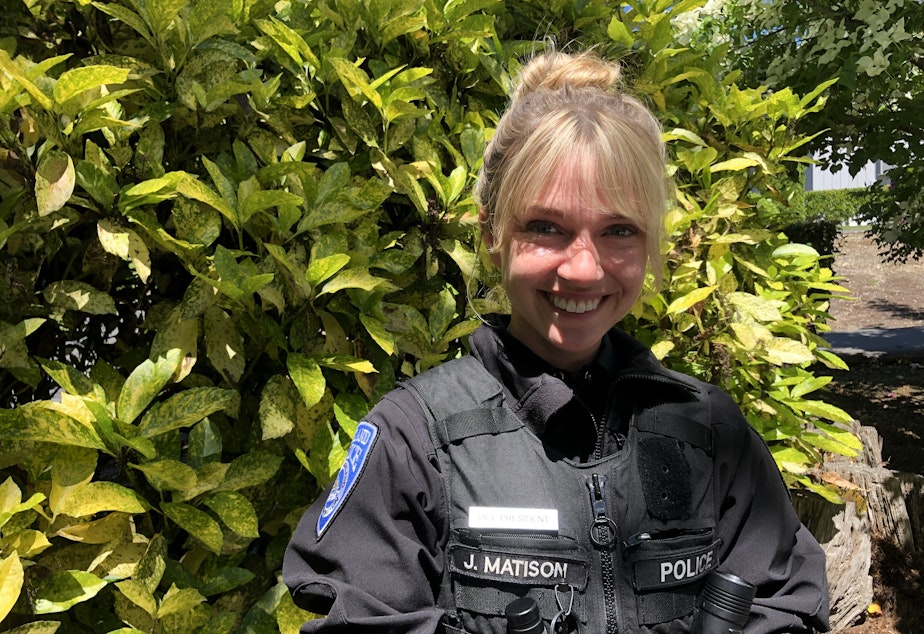 caption: Kirkland police recruit Jennifer Matison said she's becoming an officer because "I feel like there is a change to be made and I want to be part of that.”
