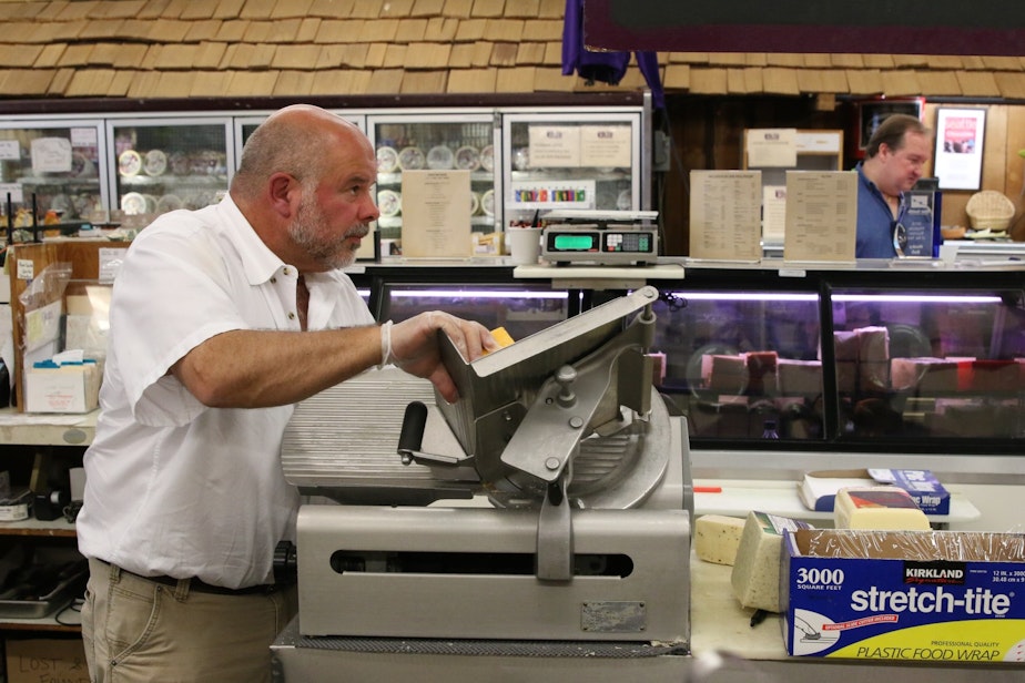 caption: Jack Miller runs the Husky Deli in West Seattle. His family has owned it since 1932.
