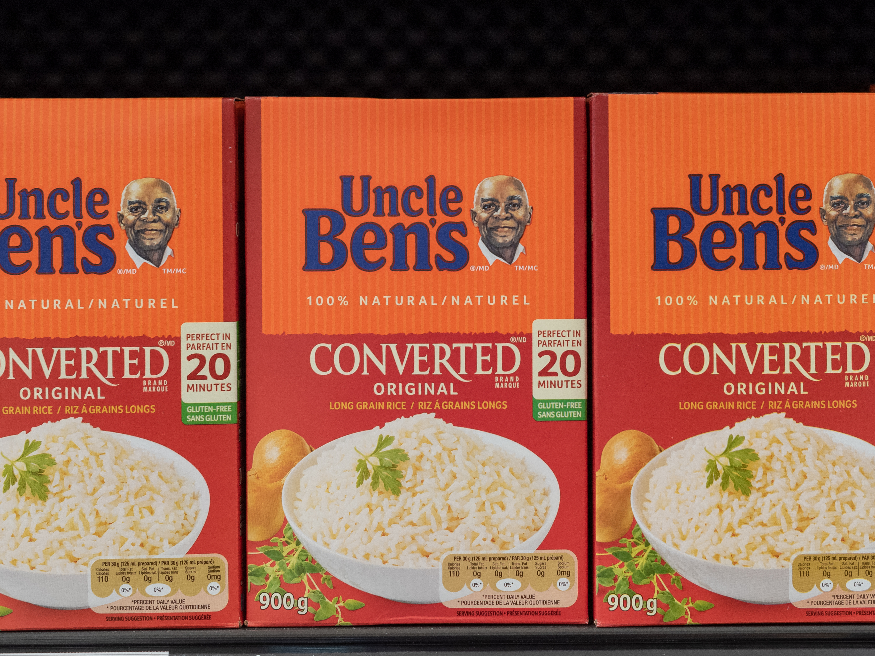 caption: Boxes of Uncle Ben Converted Rice on a store shelf. Mars, Incorporated announced on Wednesday that it is changing the name of the brand to Ben's Original.