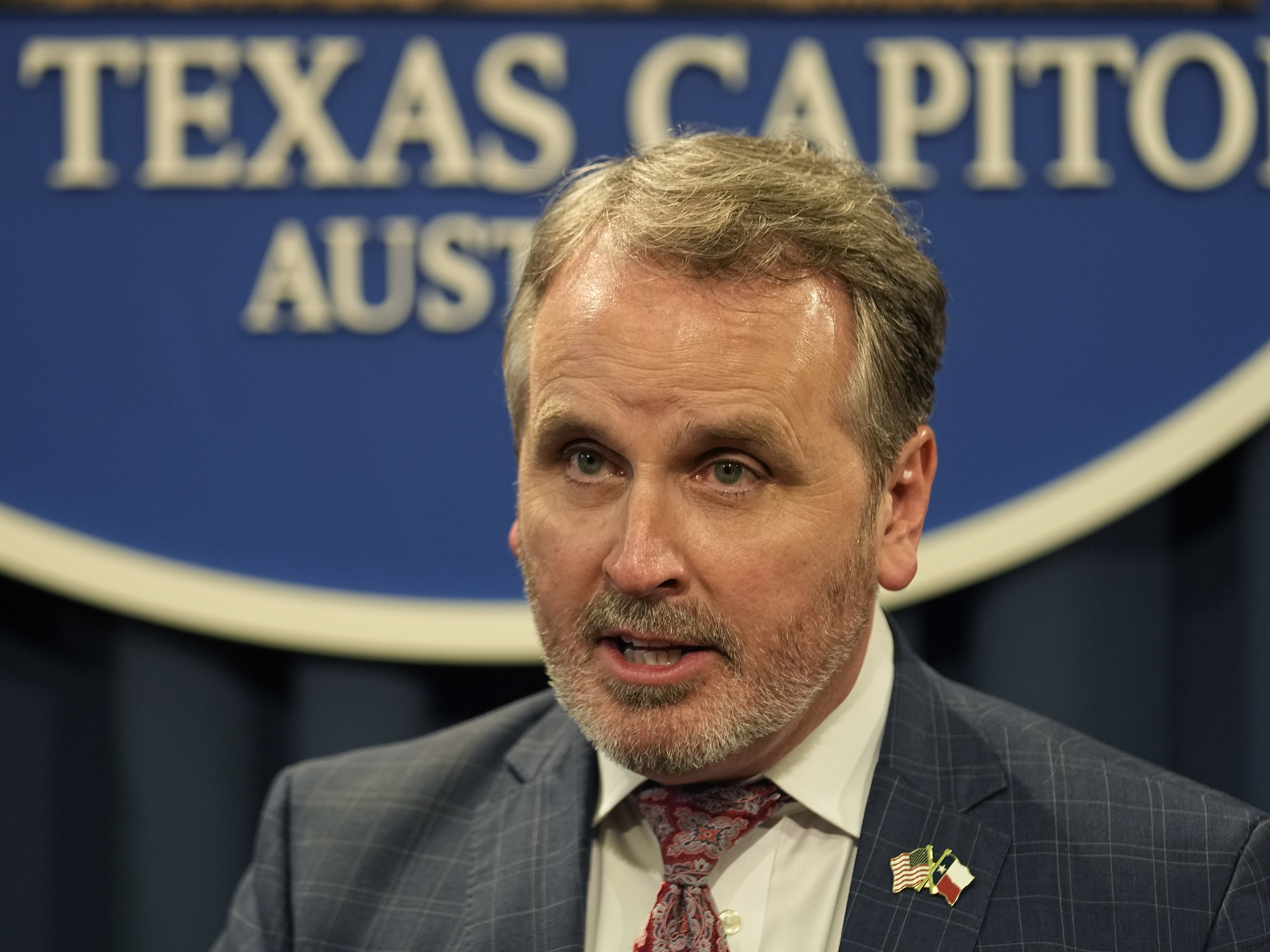caption: Texas State Sen. Bryan Hughes, R-Mineola, one of the original sponsors of the Texas Heartbeat Act, is now the lead sponsor of a bill to clarify when a doctor can terminate a pregnancy to save the life of the mother.