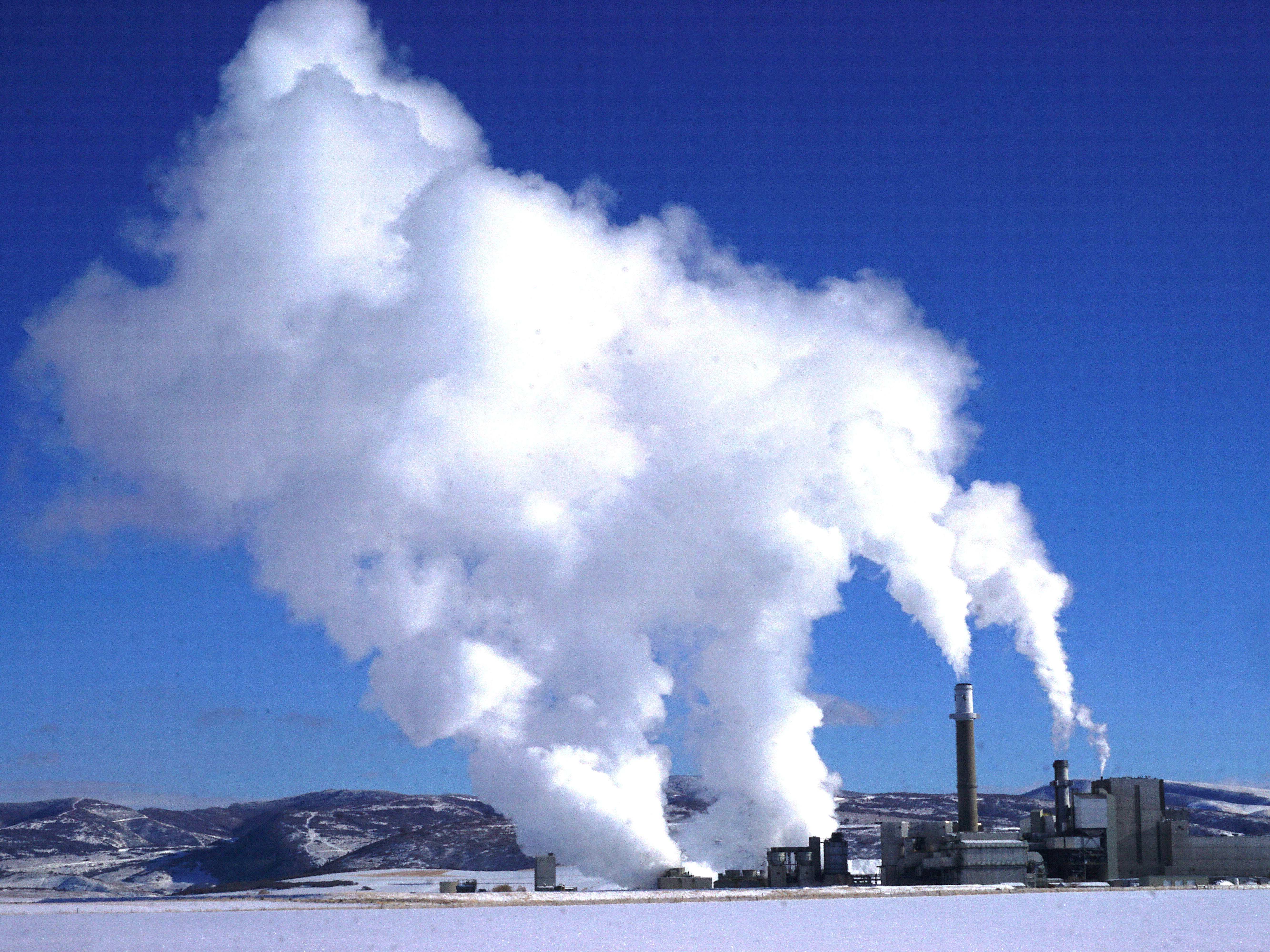 caption: Hayden Station, a coal-fired power plant, dominates part of the landscape between Hayden and Steamboat Springs in northwest Colorado. The power plant is expected to start shutting down before the end of the decade.