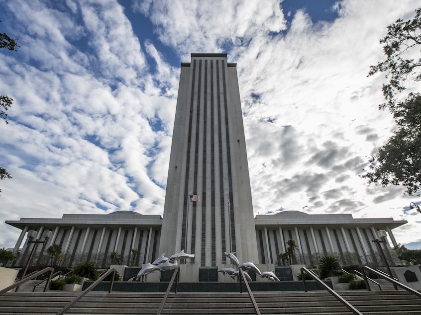 caption: A view of the Florida state Capitol building in Tallahassee. One Republican state lawmaker has introduced a restrictive abortion bill that is drawing comparisons to the ban recently enacted in Texas.