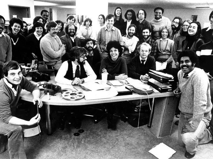 NPR Staff at the 10th anniversary of All Things Considered in 1981.