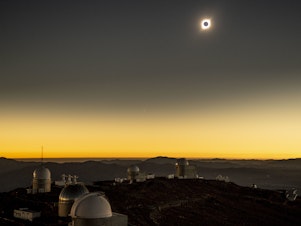caption: July 2's total solar eclipse as seen from La Silla Observatory in Chile.
