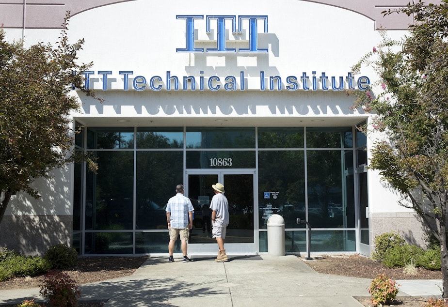 caption: An ITT Technical Institute campus in Rancho Cordova, Calif., is seen on Sept. 6, 2016. Students who used federal loans to attend ITT Tech as far back as 2005 will automatically get that debt canceled.