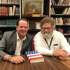 caption: David Neiwert and Knute Berger at University Lutheran Church