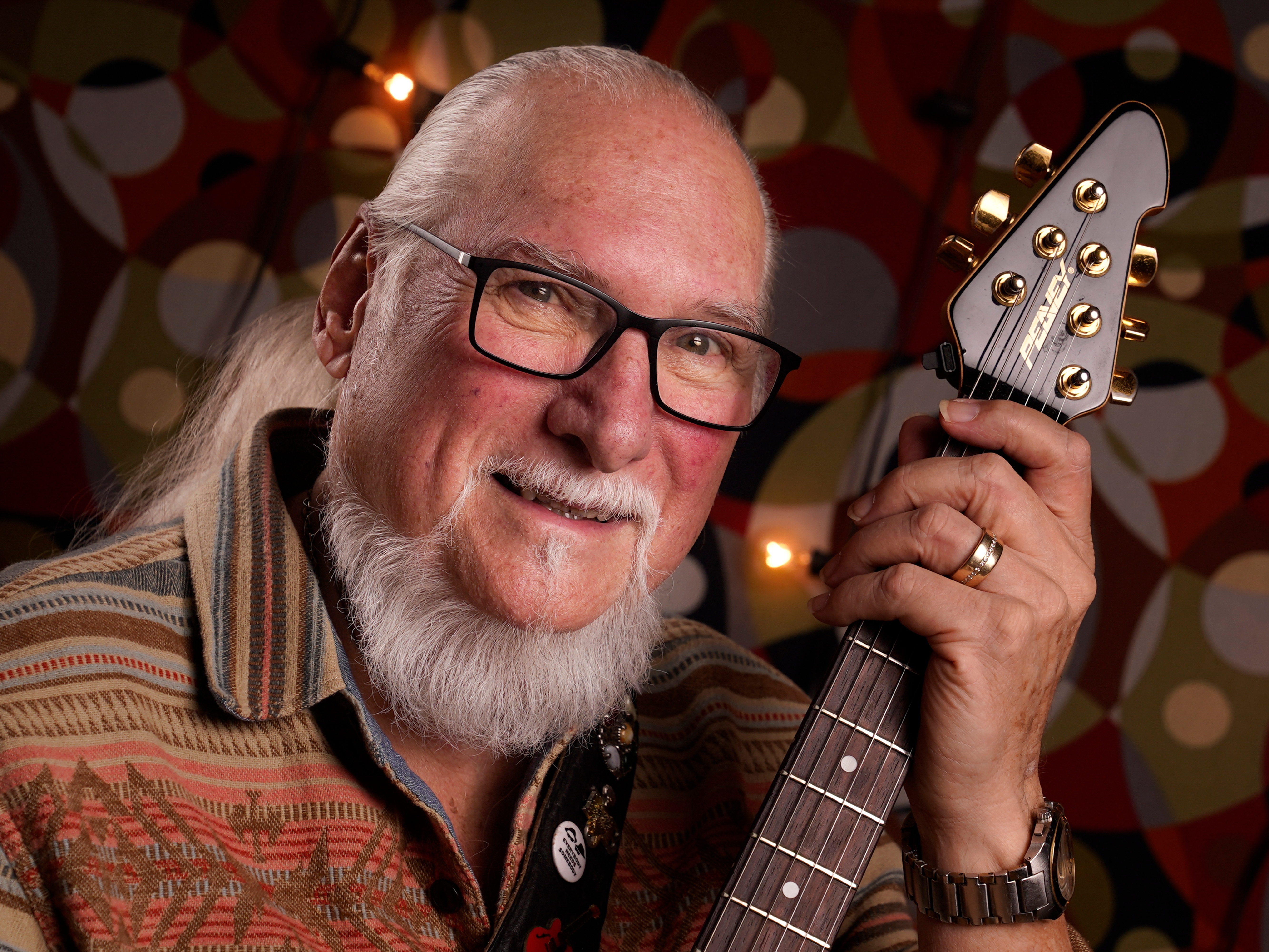 caption: Guitarist, songwriter and record producer Steve Cropper poses Wednesday, Dec. 2, 2020, in Nashville, Tenn.