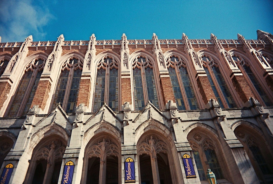 caption: University of Washington's Suzzallo Library.