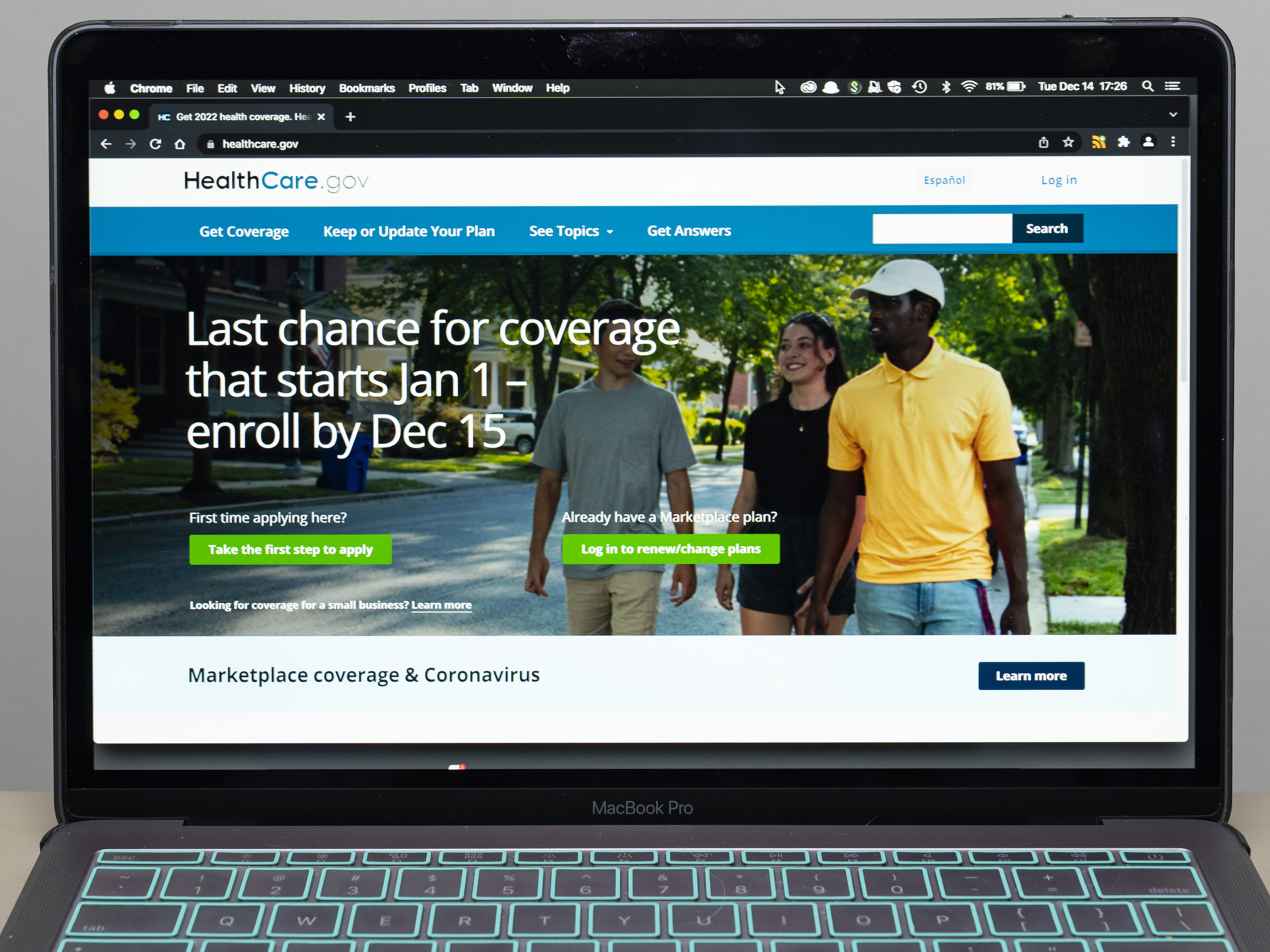 caption: The healthcare.gov website is seen in 2021. A federal judge in Texas who previously ruled to dismantle the Affordable Care Act struck down a narrower but key part of the nation's health law Thursday.