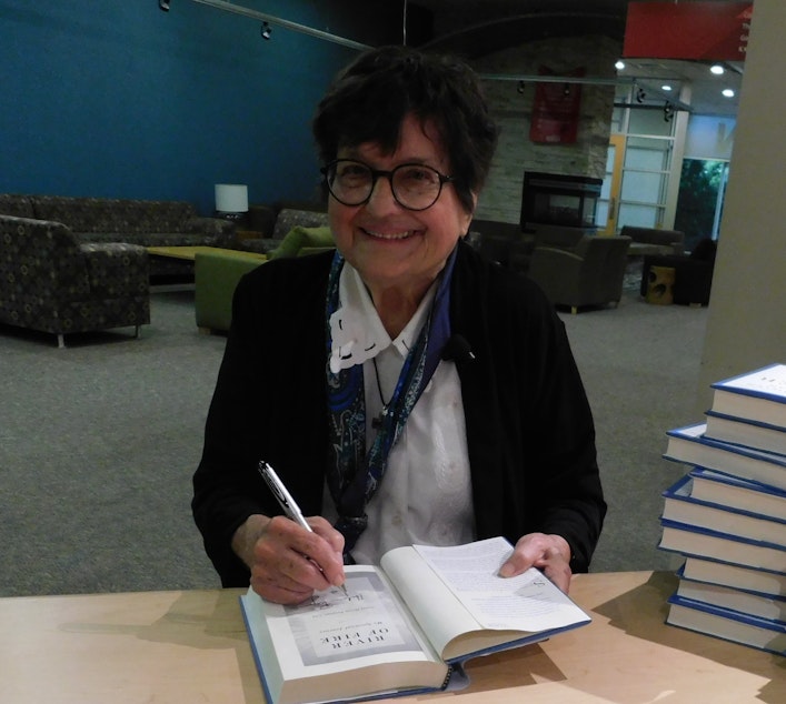 caption: Sister Helen Prejean at Seattle University