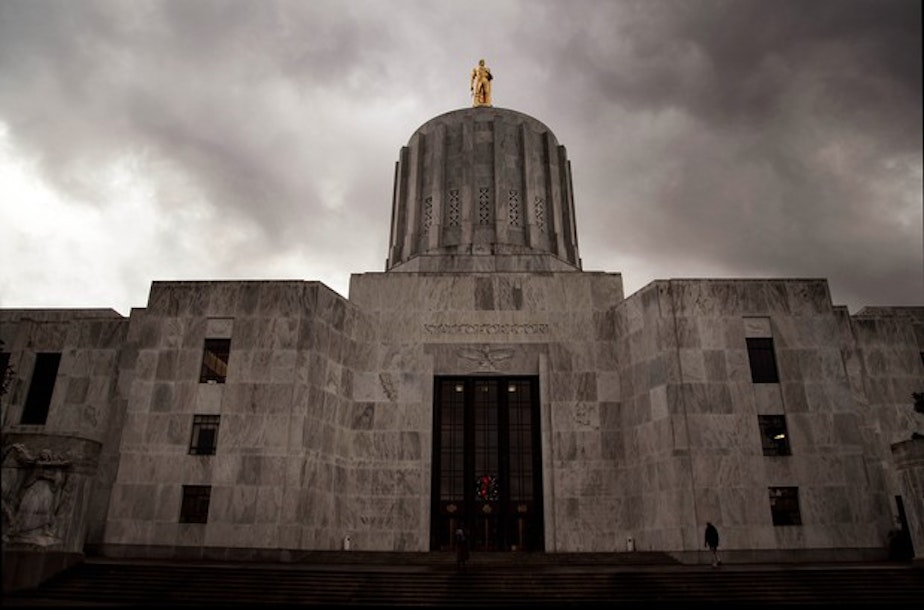 caption: <p>Oregon lawmakers are considering a bill requiring children to stay in rear-facing car seats until they turn 2. Right now, they can switch directions when they turn 1.</p>