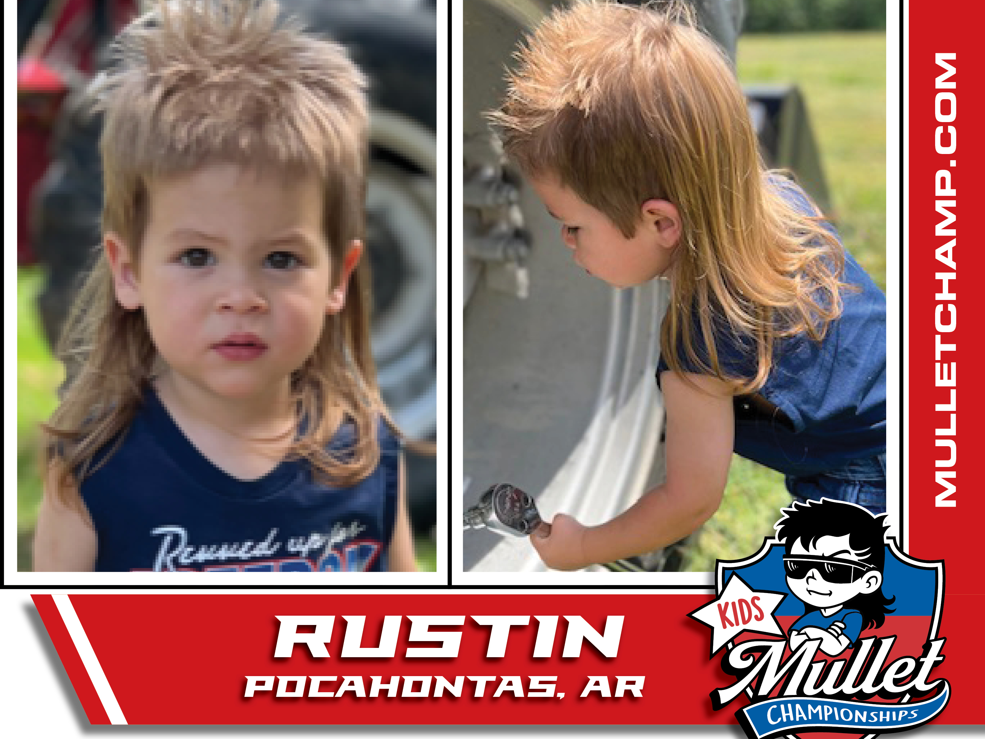 caption: Rustin from Pocahontas, Ark., is among the contest's youngest participants.