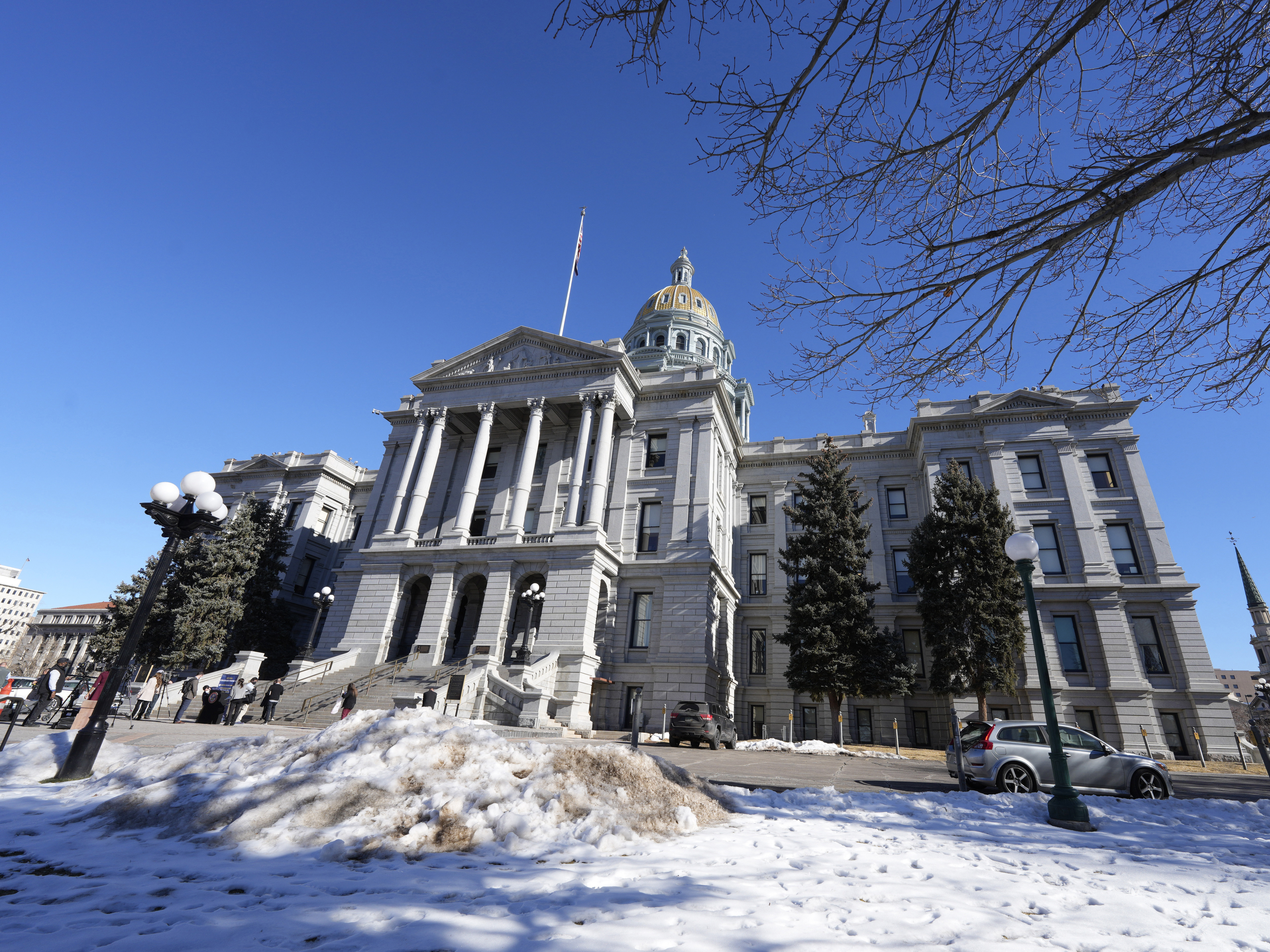caption: The Colorado State Capitol in Denver is pictured here in January. This week, Gov. Jared Polis signed a law enshrining the right to abortion in state law.