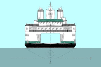caption: The end view of Washington's planned electric hybrid ferries.