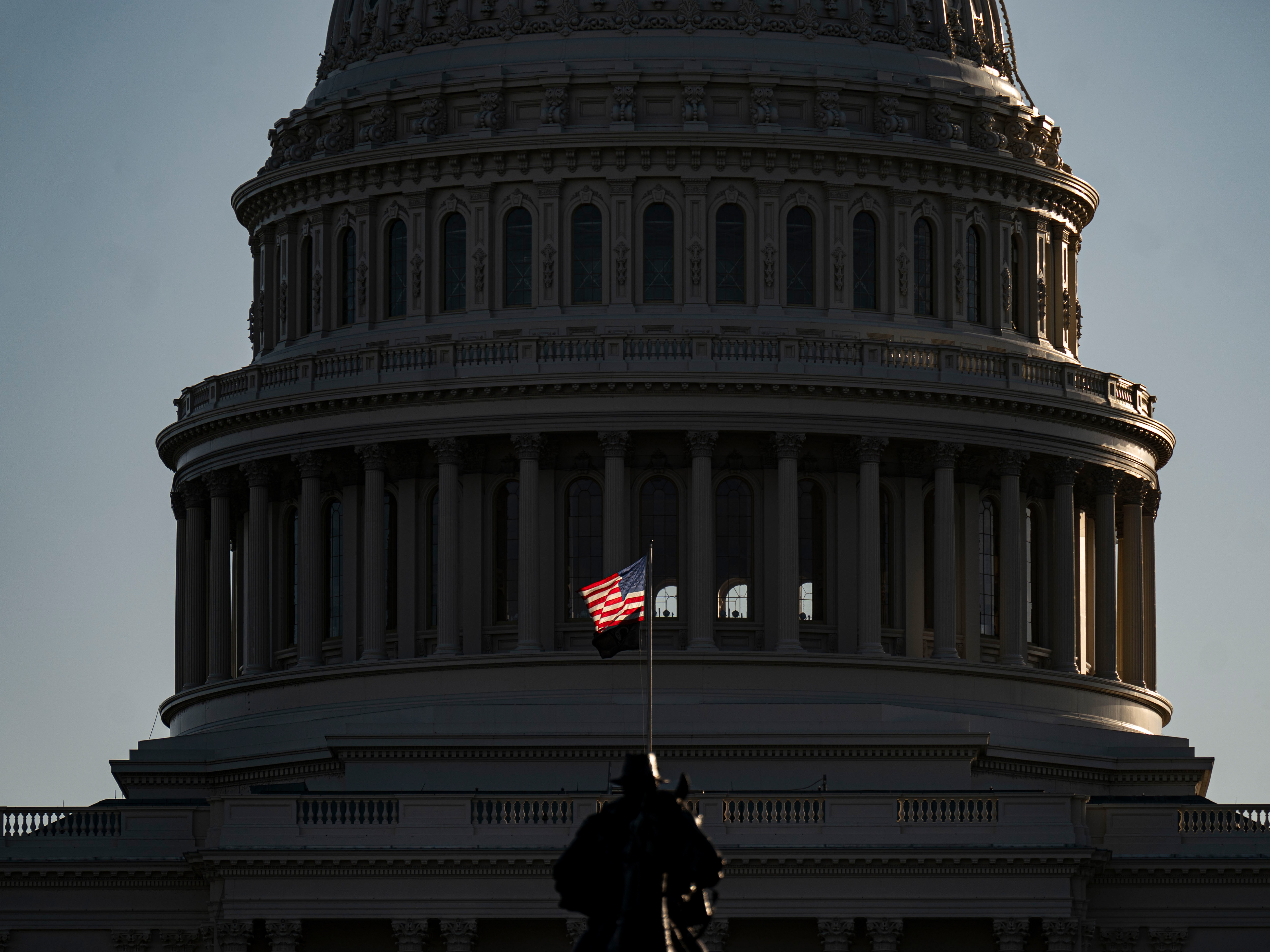 caption: The U.S. Capitol in Washington, D.C., on Nov. 6, the day after Election Day.