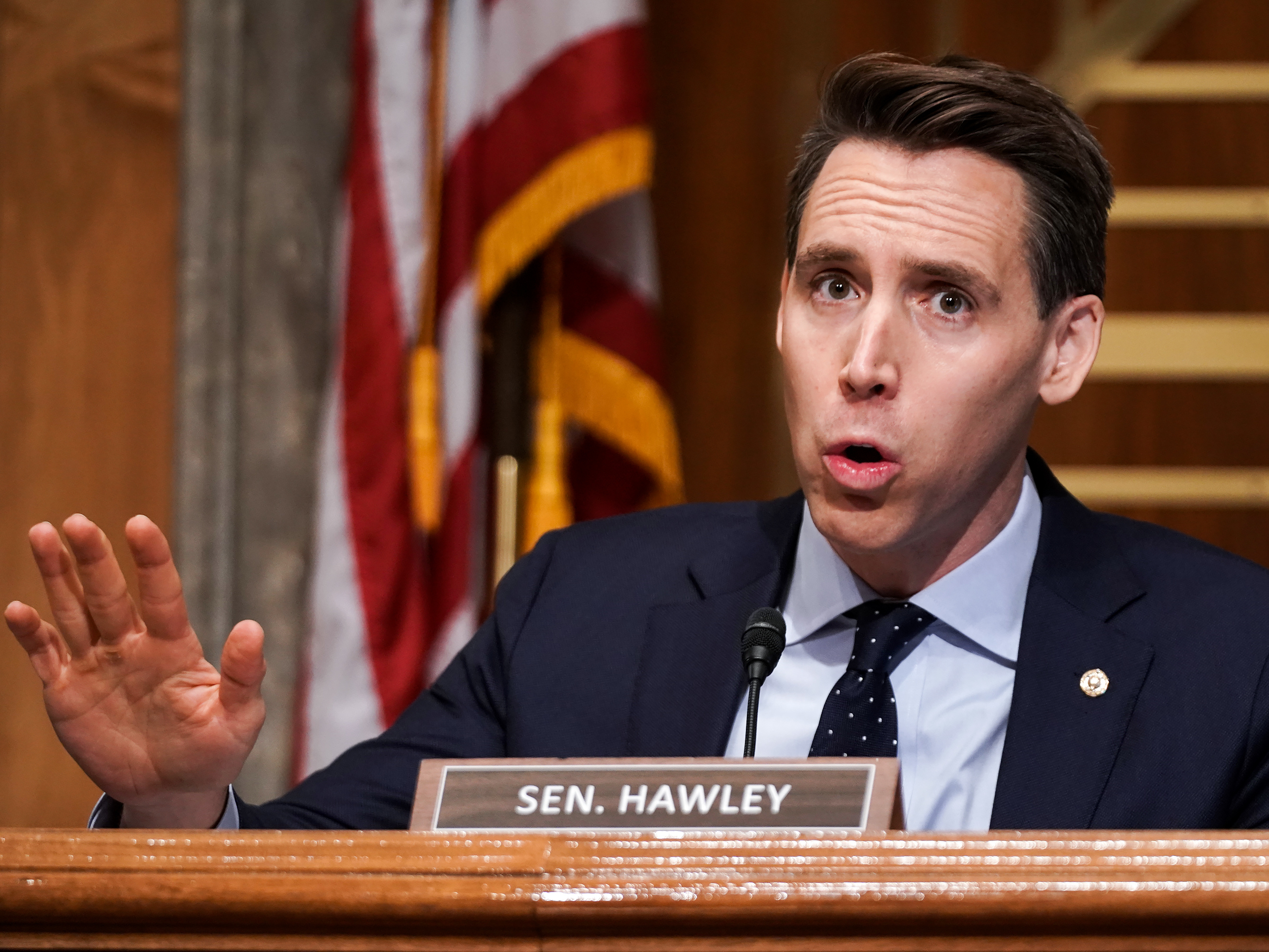 caption: Sen. Josh Hawley, R-Mo., seen here during a Dec. 16 hearing, has said he plans to object to the certification of President-elect Joe Biden's victory during the joint session of Congress on Jan. 6.