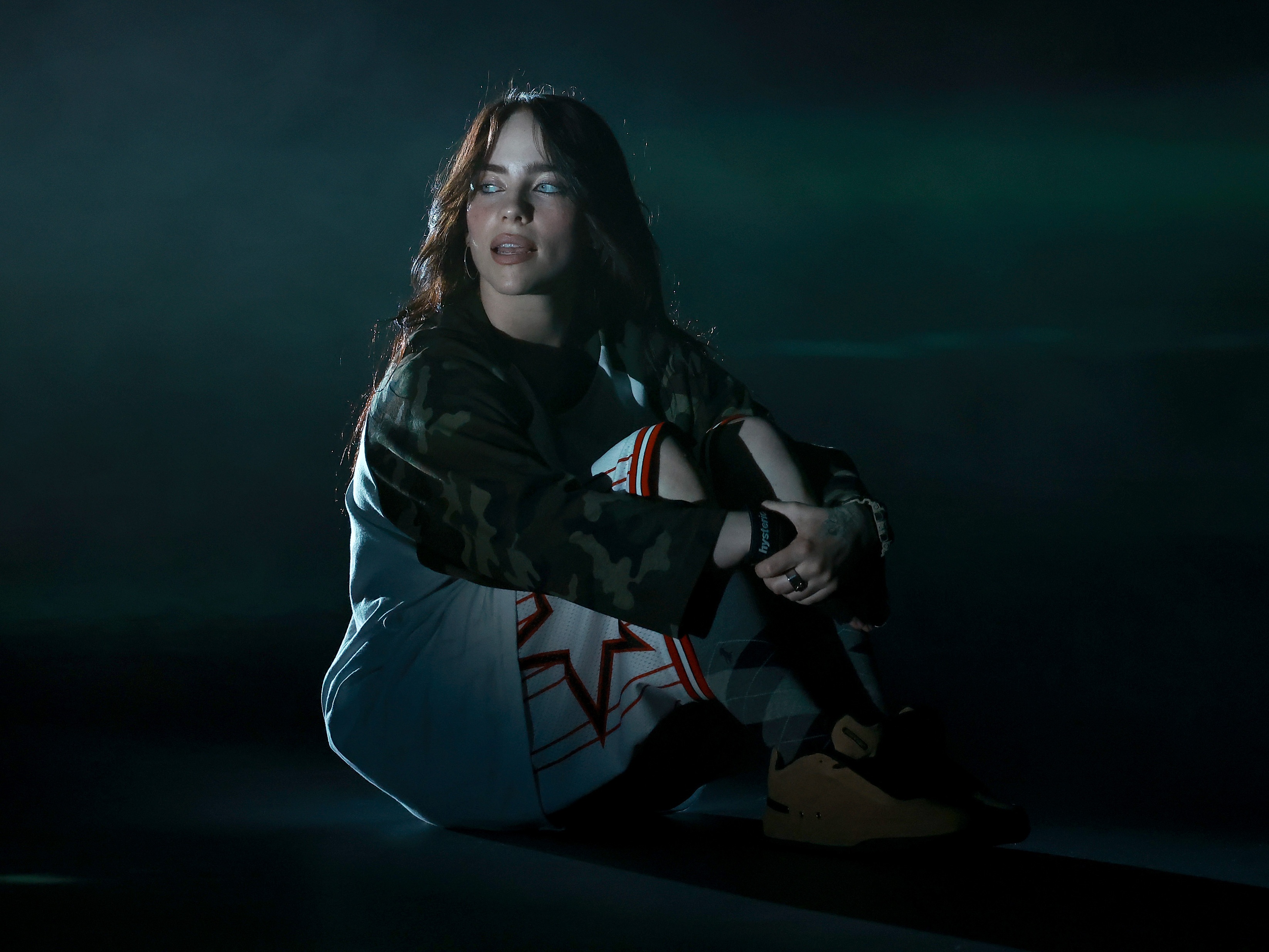 caption: Billie Eilish performs onstage during in New York City in May 2024.