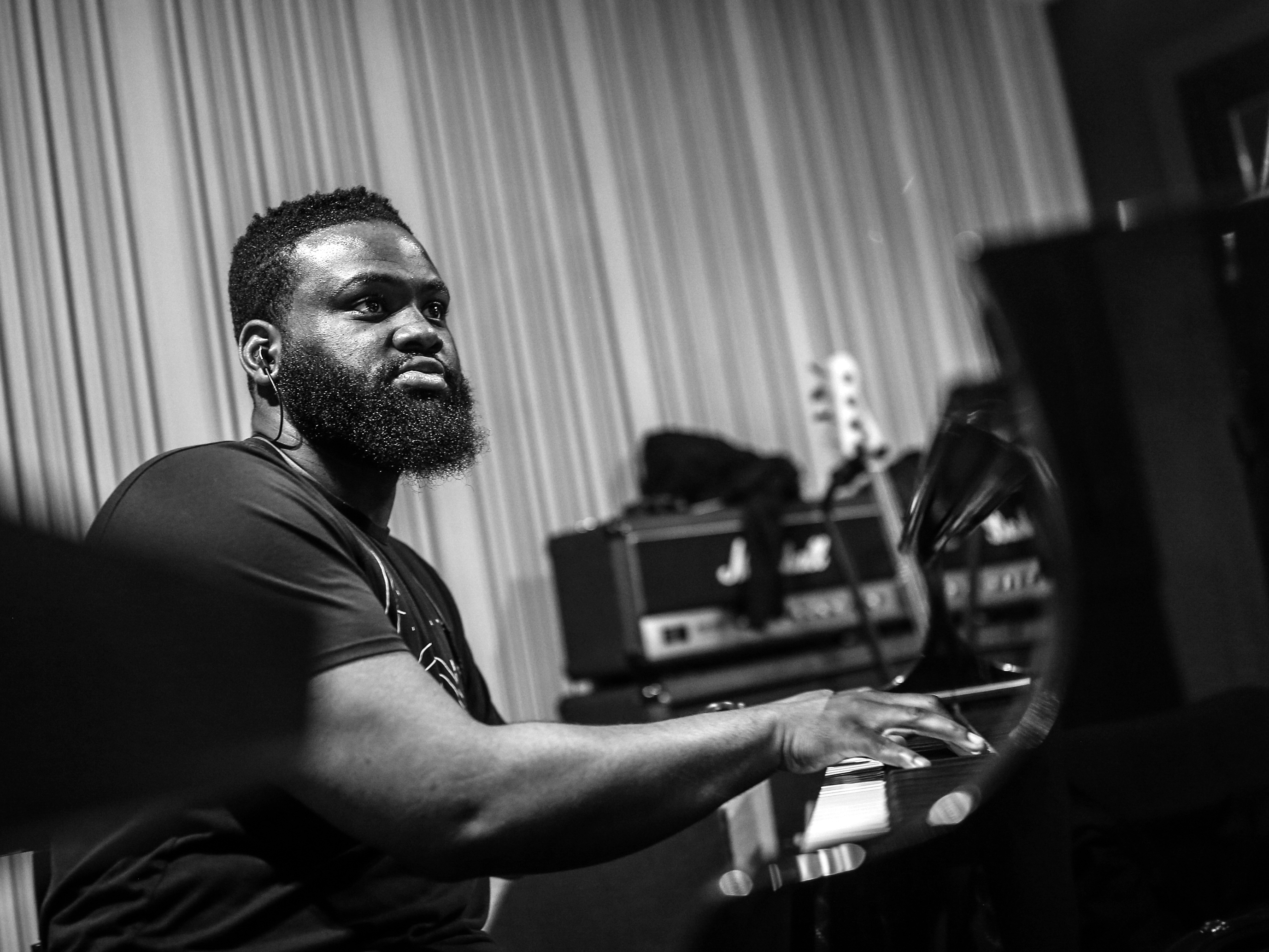 caption: Jazz pianist James Francies released his debut album, <em>Flight, </em>in Oct. 2018.