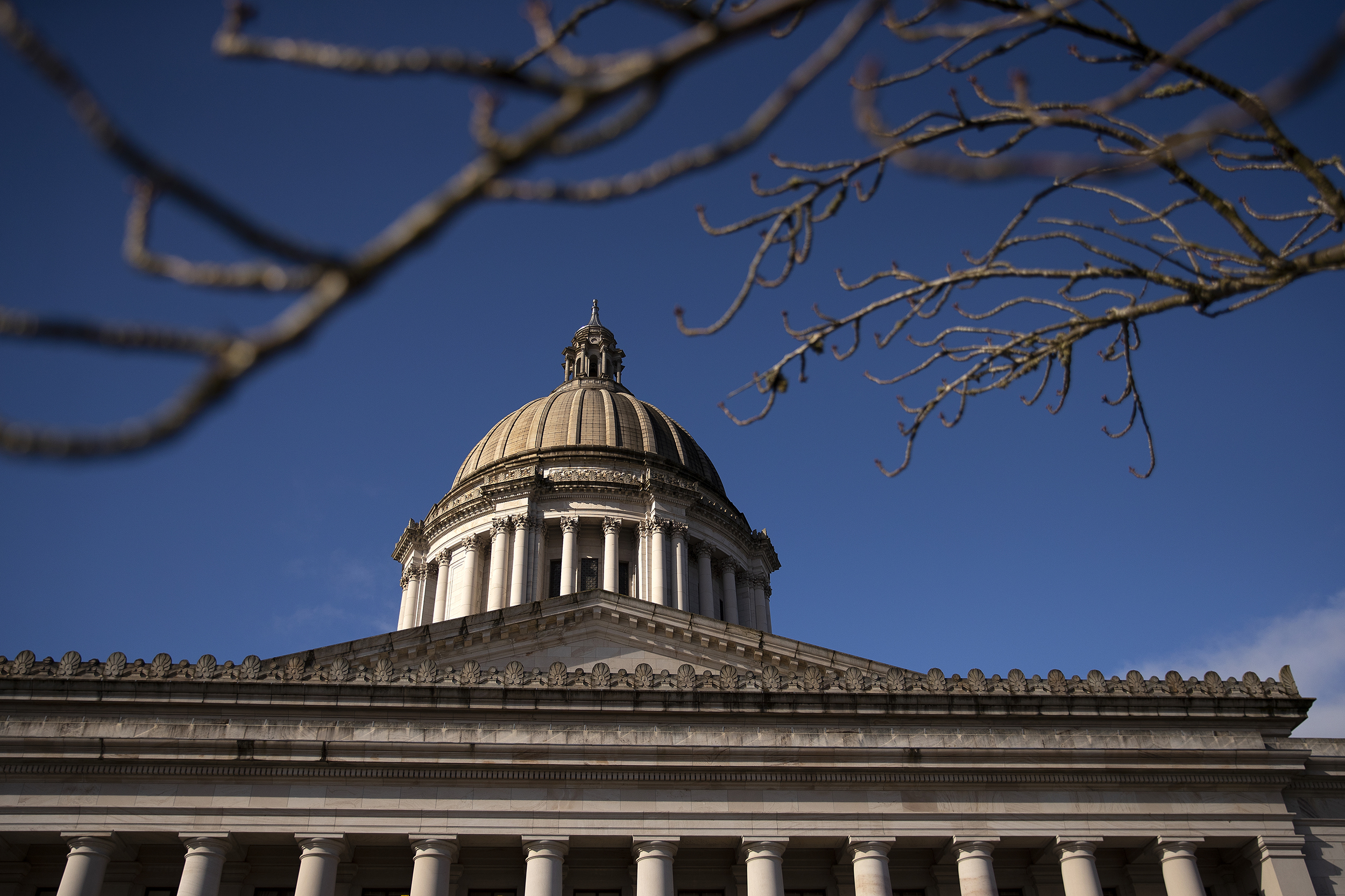 caption: The Washington State Capitol building is shown on Thursday, February 26, 2026, in Olympia. 
