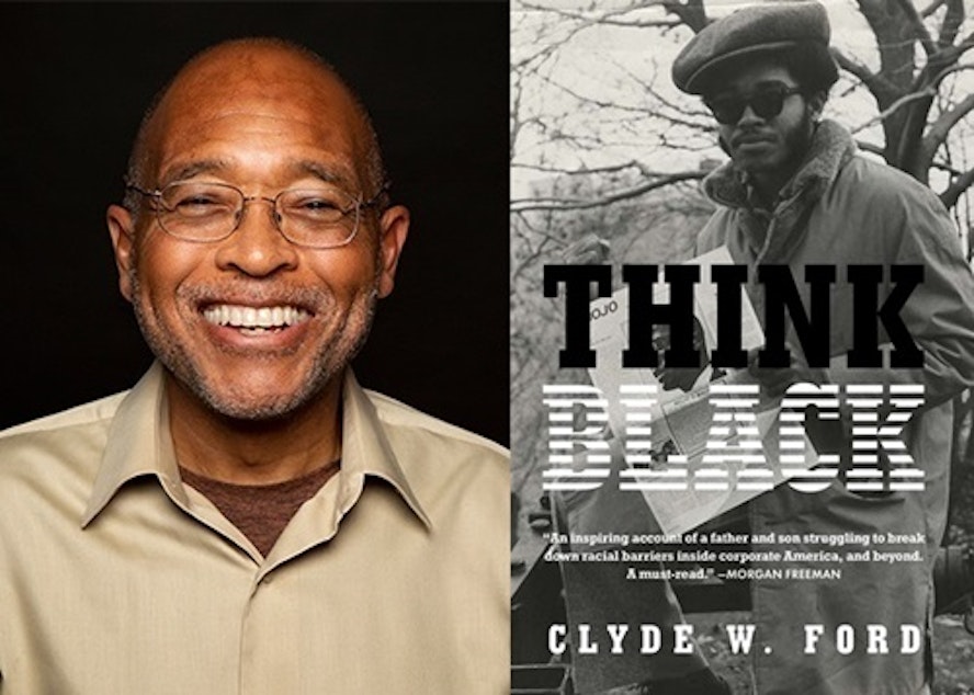 caption: Clyde Ford and his new book, Think Black.