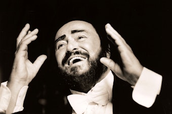 caption: Tenor Luciano Pavarotti, who died in 2007, is the subject of a new documentary film, directed by Ron Howard.