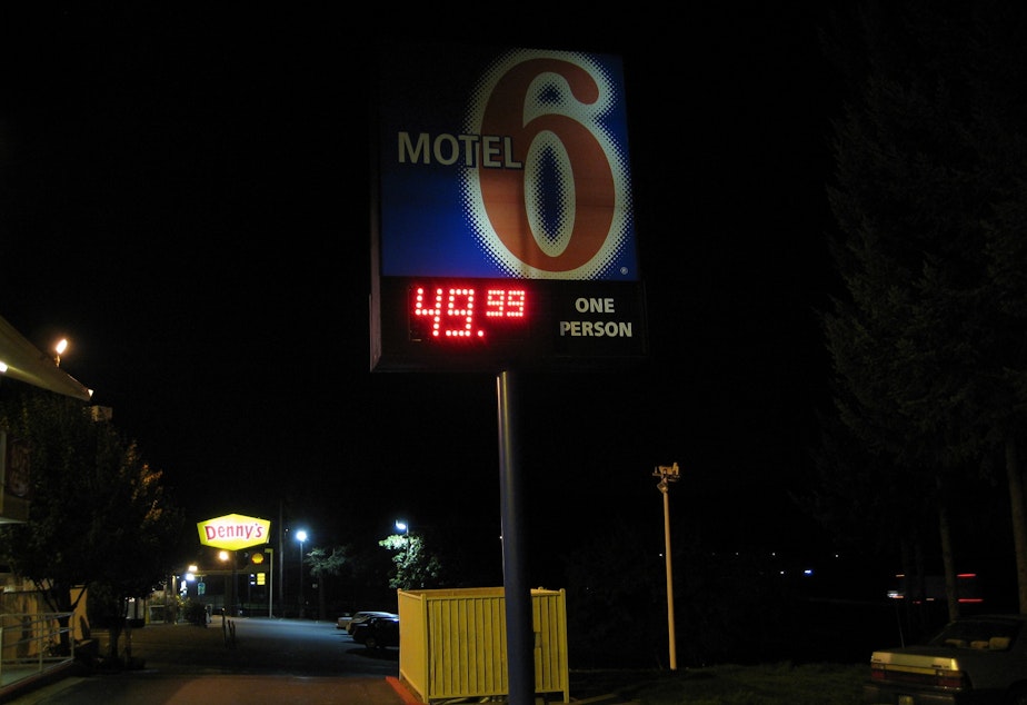 caption: A federal judge in Phoenix will review terms of a settlement in a class-action lawsuit filed by Motel 6 guests who say employees of the national budget chain shared their private information with immigration officials, at a location Tuesday, Jan. 29, 2019, in Phoenix.