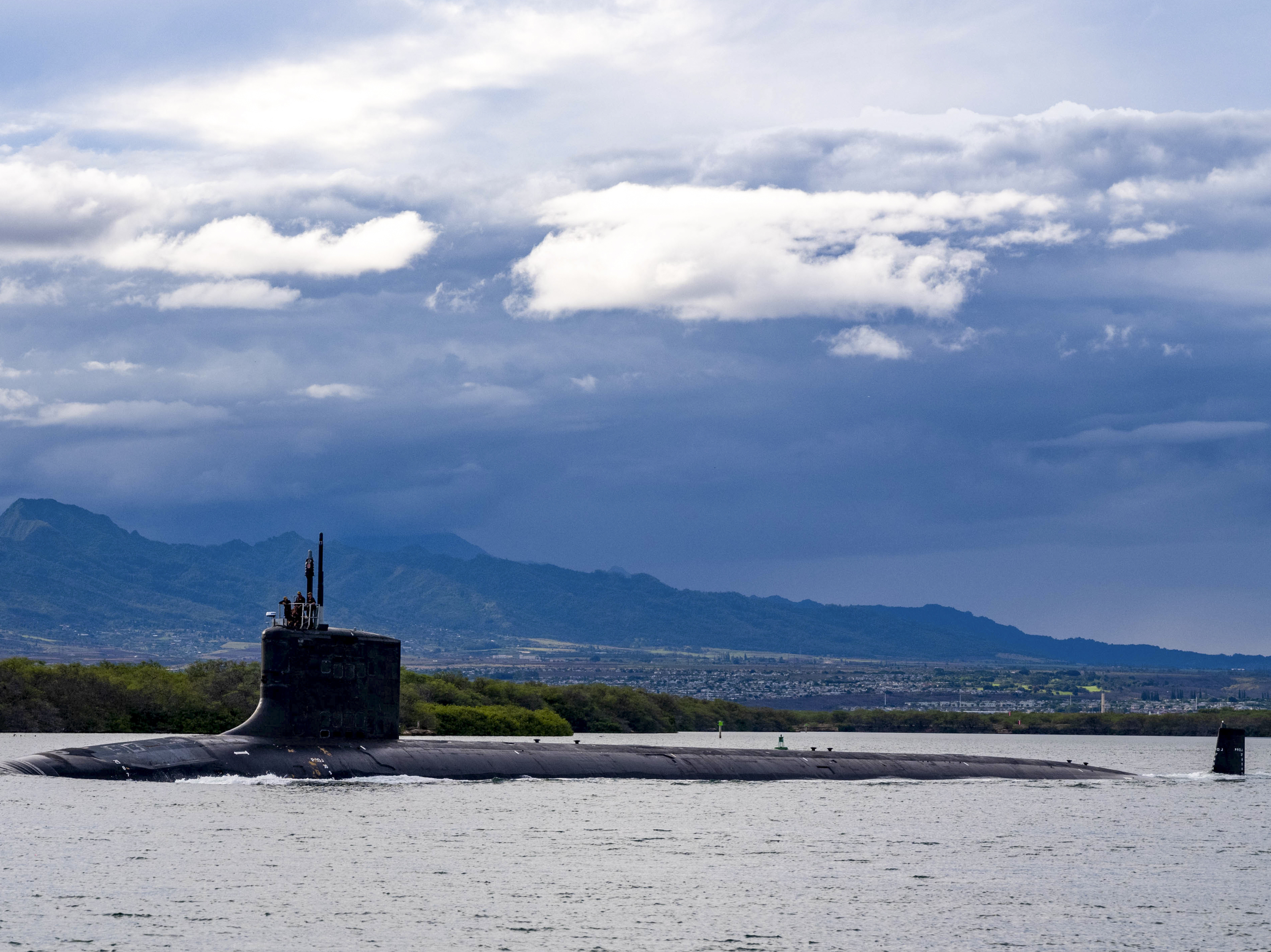 caption: The USS Missouri, pictured in Hawaii earlier this month, is one of the U.S. Navy's nuclear-powered submarines. The U.S., U.K. and Australia signed into a partnership last week that will provide Australia with eight nuclear-powered submarines.