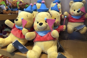caption: <em>Winnie the Pooh: Blood and Honey</em> was initially approved by Chinese officials to screen at more than 30 cinemas in Hong Kong and Macau on Thursday. But days ahead of the screening, the film's distribution company was told it was no longer allowed to show the slasher film starring a murderous Winnie the Pooh.