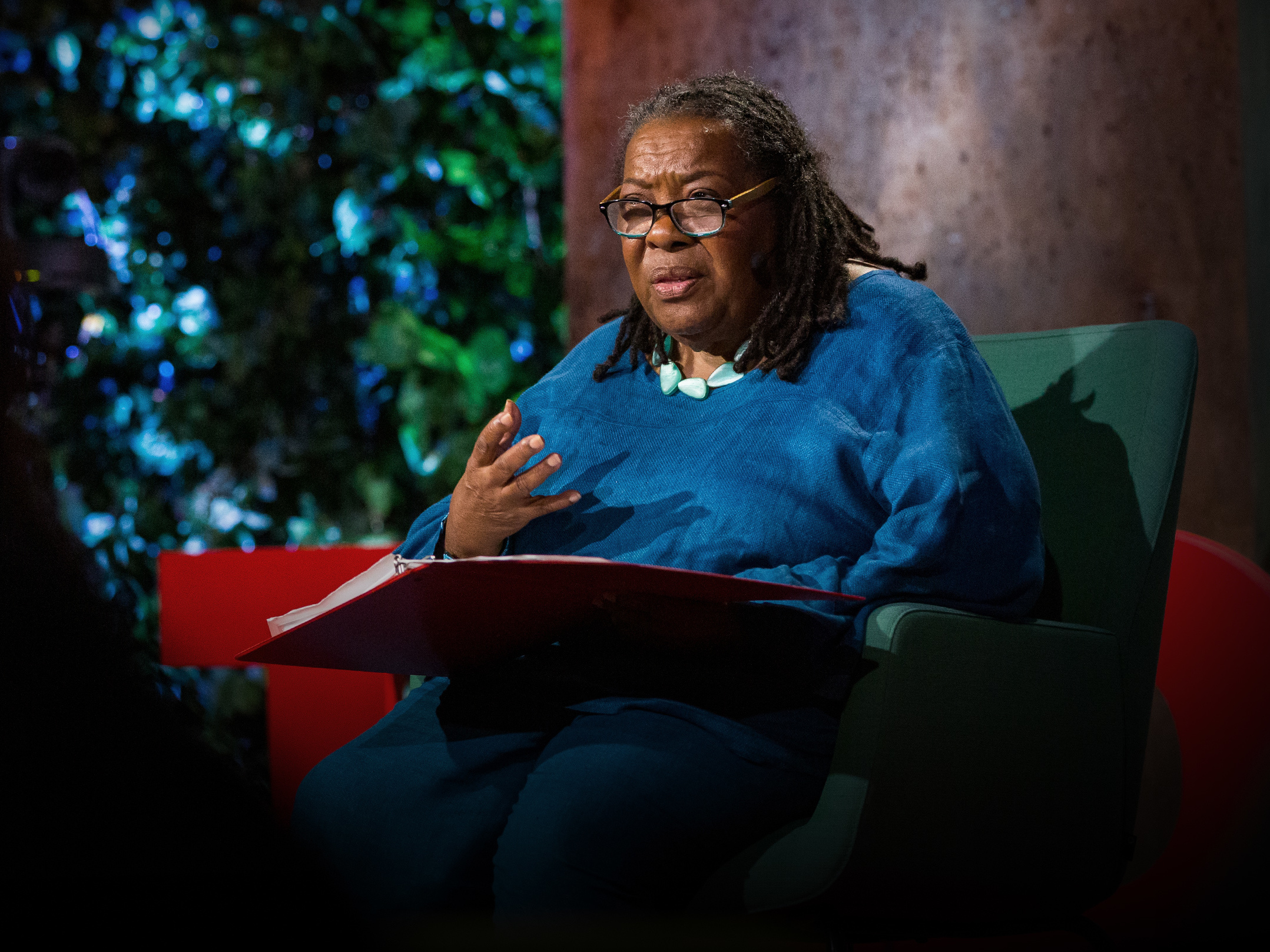 Ruby Sales on the TED stage.