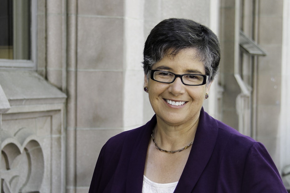 caption: Ana Mari Cauce was named president of the University of Washington on Tuesday.