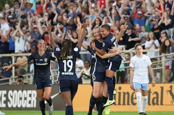caption: The National Women's Soccer League hasn't played a game since October, when the North Carolina Courage won the 2019 league championship.