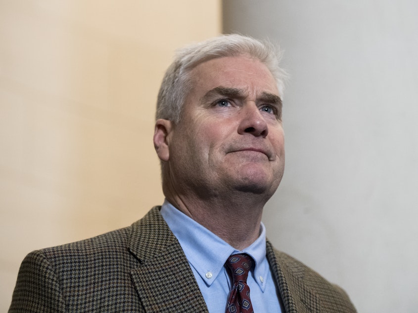 caption: Rep. Tom Emmer of Minnesota, who also chairs the National Republican Congressional Committee, says because Democrats now hold a thin margin in the House, they have no choice but to work with Republicans.