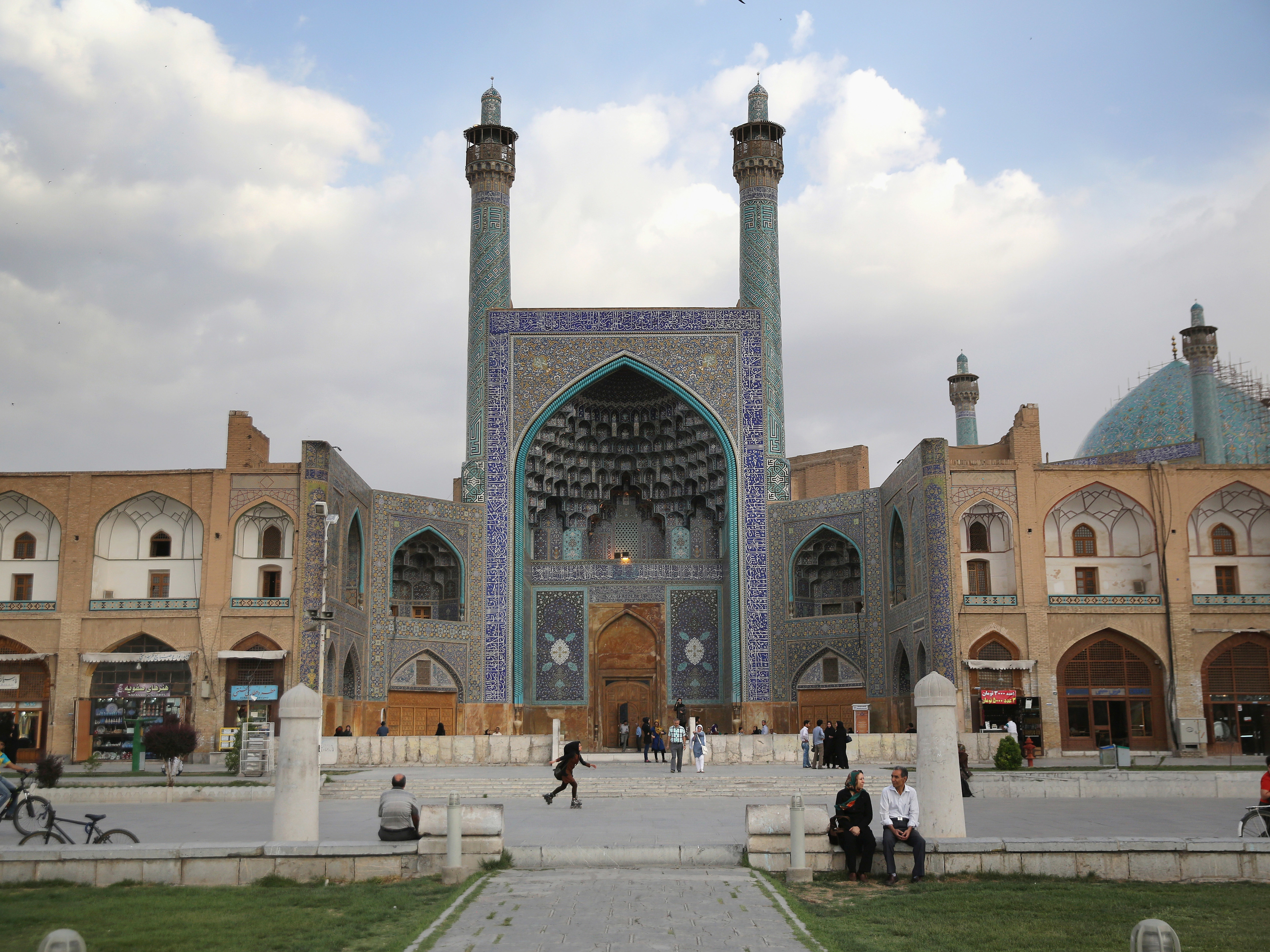 caption: The Unesco-listed cultural site Naqsh-eJanan Square in Isfahan, Iran, in 2014, known for its immense mosques, picturesque bridges and ancient bazaar.