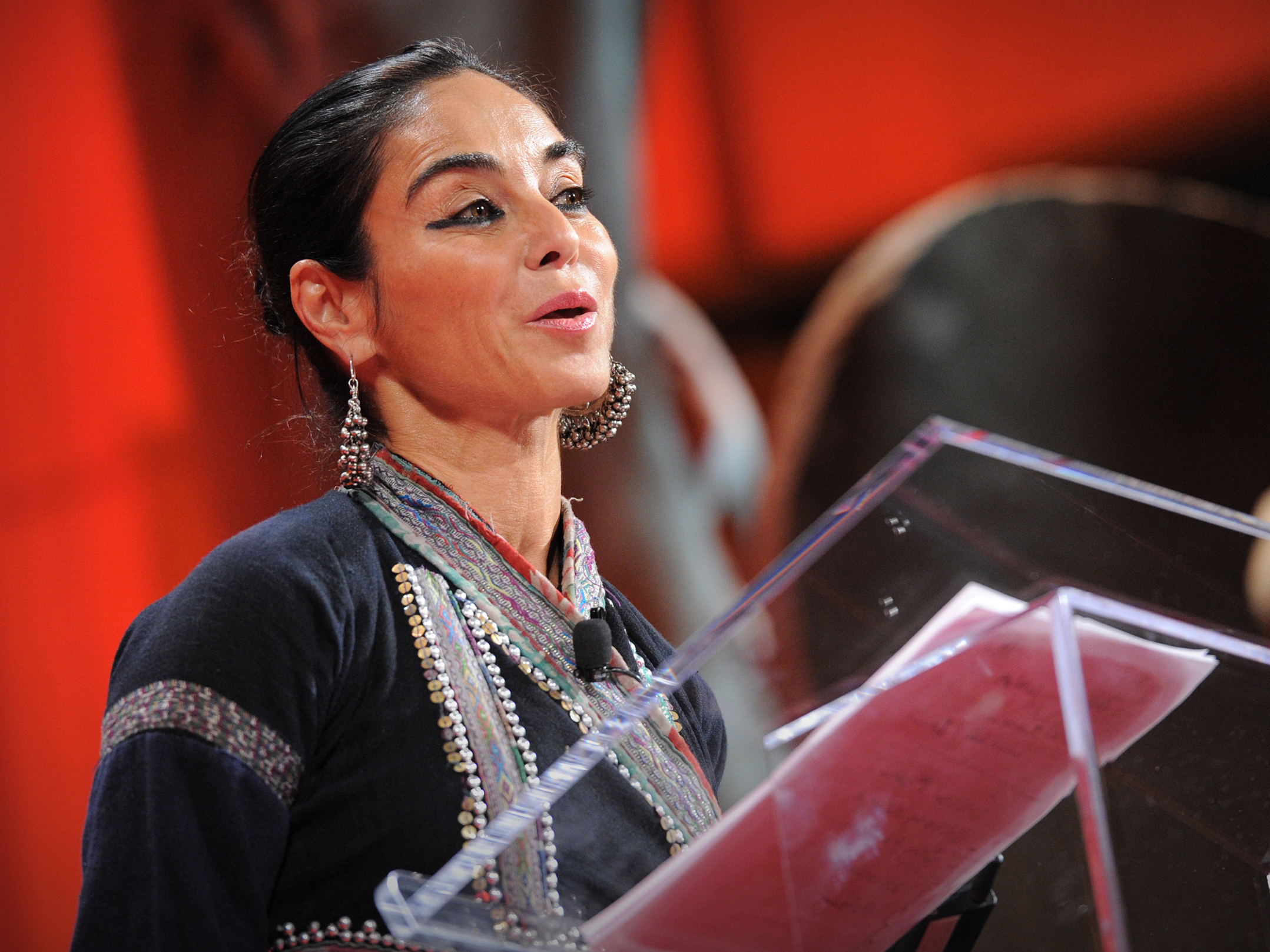 Shirin Neshat speaks during Session 5: Harmony and Discord, Wednesday, Dec. 8, 2010, at TEDWomen, Washington, DC. Photo: James Duncan Davidson / TED