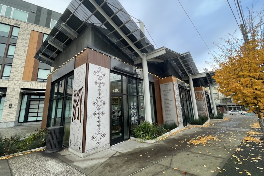 caption: Tiny spaces for small businesses at Vulcan's development at 23rd and Jackson are filled with Black-owned businesses like QueenCare, 23rd Avenue Brewery and Boosh, a plant store. Simply Soulful occupies a larger restaurant space in the development.