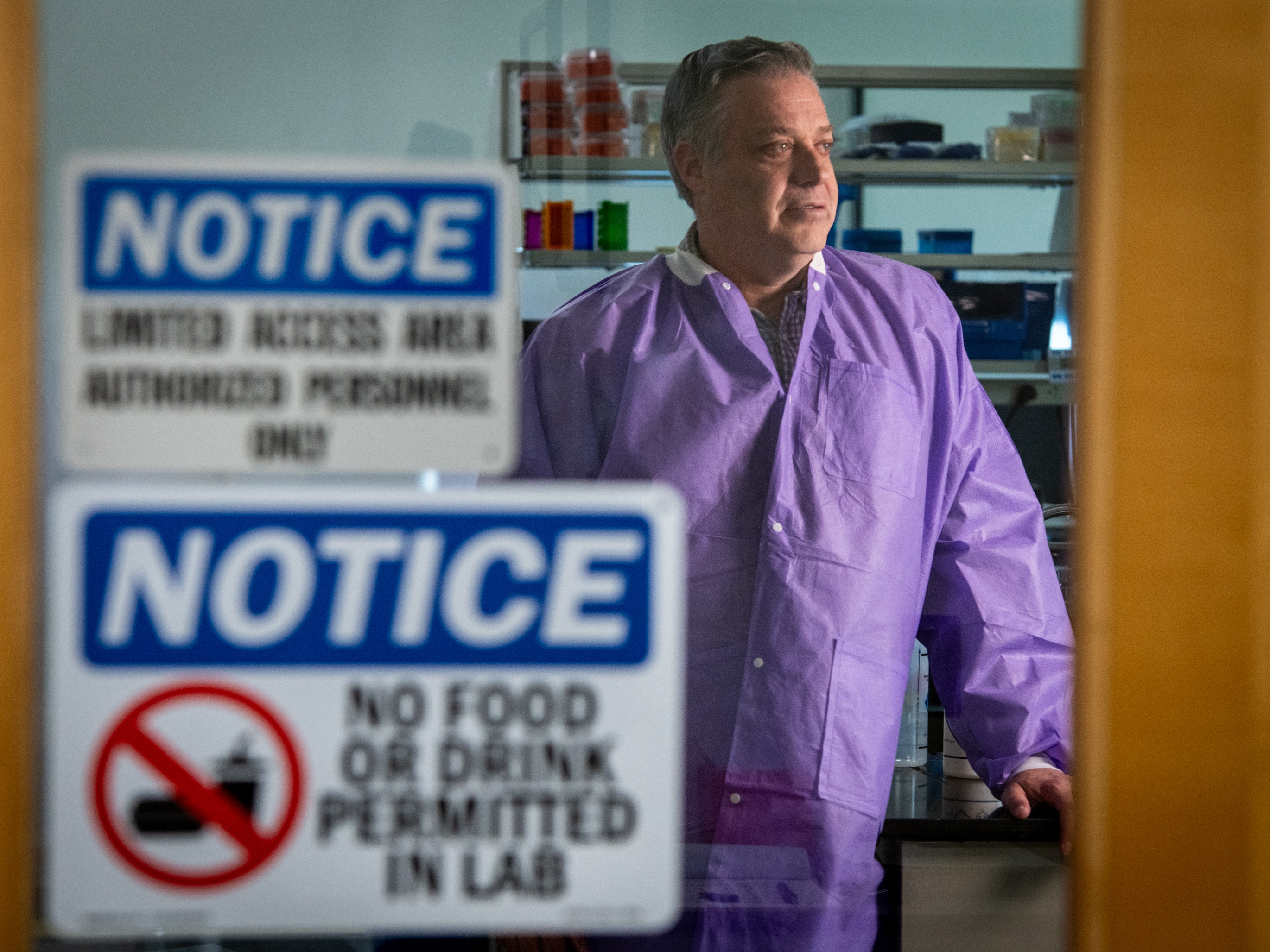 caption: Justin Schleede is the executive lab director at Herasight, a company that screens embryos for health risks and traits such as height, longevity and IQ.