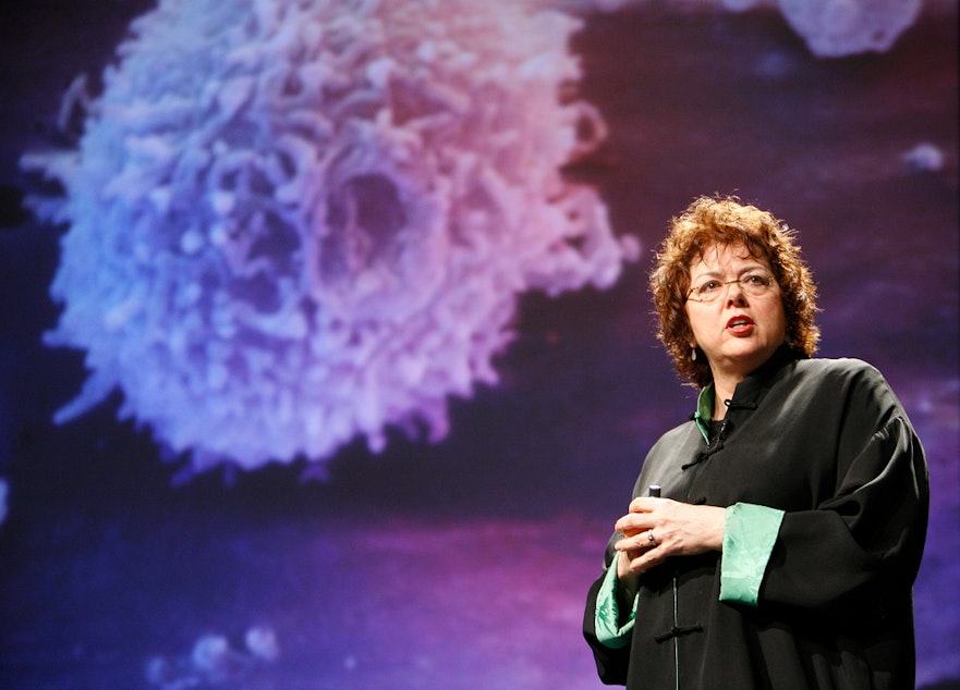 caption: Laurie Garrett, author of 'The Coming Plague' and 'Betrayal of Trust: The Collapse of Global Public Health' at Poptech.
