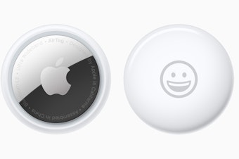 caption: AirTag enables iPhone users to securely locate and keep track of their valuables using the Find My app.<a href="https://www.apple.com/newsroom/images/product/accessories/standard/Apple_airtag-front-and-back-emoji-2up_042021.zip" data-analytics-title="Download image"></a>