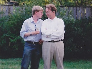 caption: Court Watson and William Ivey Long at <em>The Lost Colony</em>, in a photo that Watson believes was taken in 2001 or 2002.