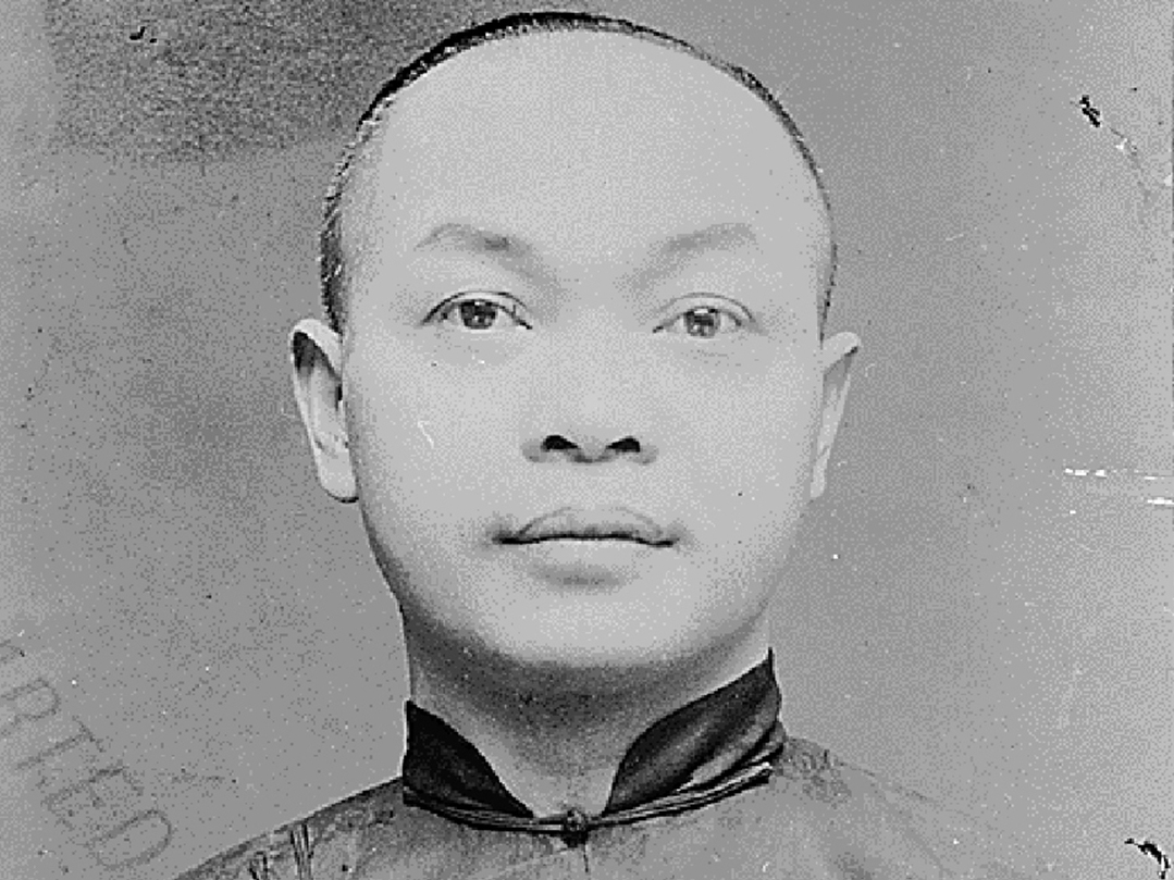 caption: Left: Wong Kim Ark, in a photograph taken from a 1904 U.S. immigration document. Right: Sergeant Bhagat Singh Thind in U.S. Army uniform during World War I at Camp Lewis, Washington, in 1918. Thind, an American Sikh, was the first U.S. serviceman to be allowed for religious reasons to wear a turban as part of his military uniform.